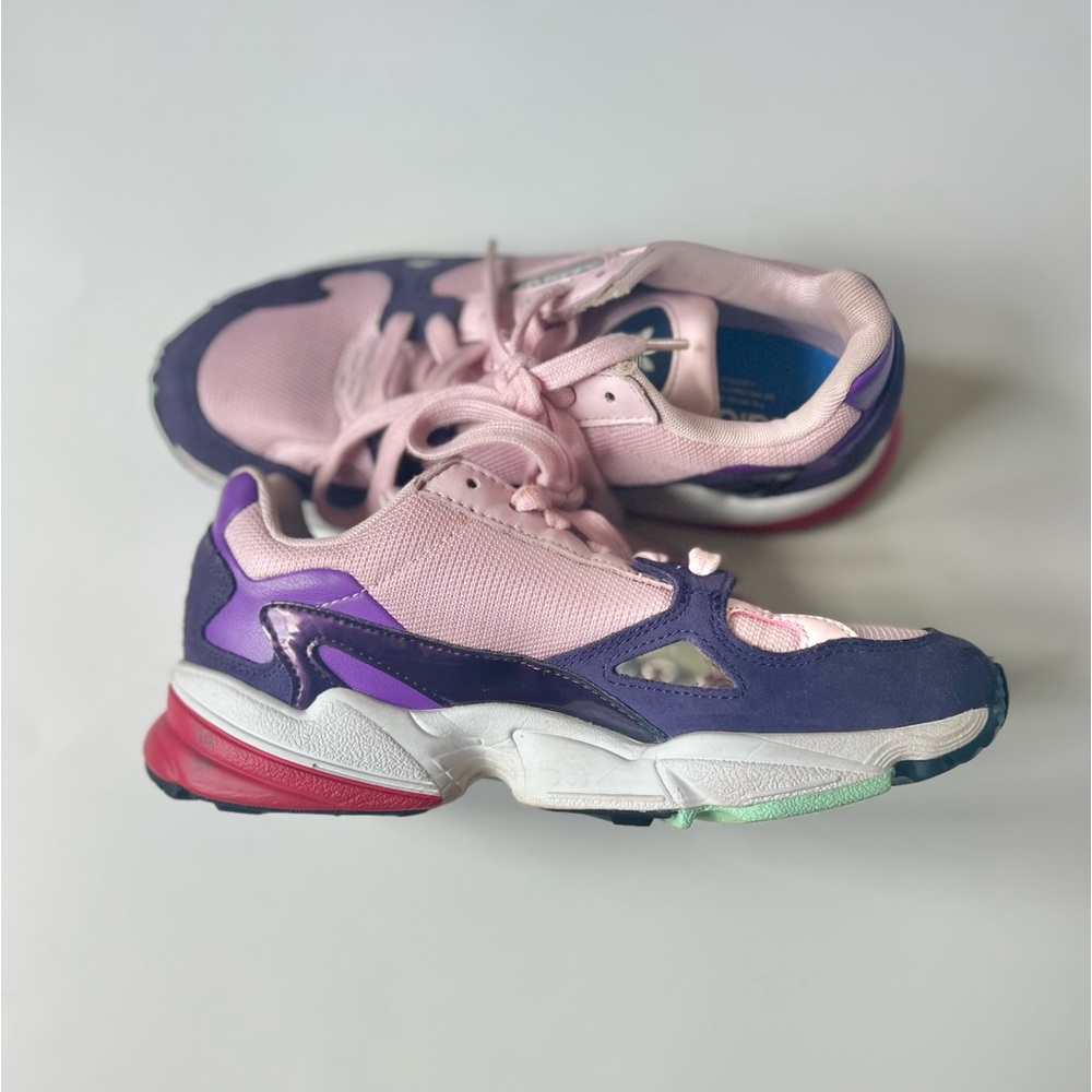 Adidas Falcon Clear Pink Legend Purple athletic shoe sneakers - Picture 6 of 11